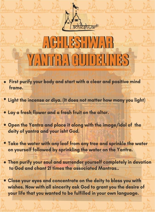Achleshwar Shri Yantram Pure Copper Energised Sri Yantra with Mantra Printed, .Energised,Copper,Multicolor (6x6 Inch); Ach03 - Image 4